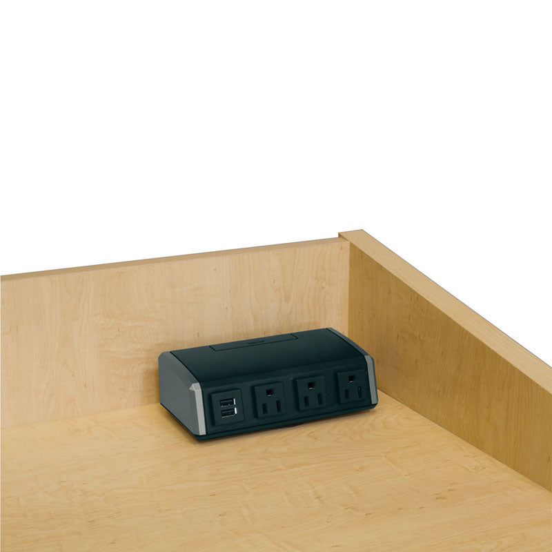 Middle Atlantic L2 Lectern L2LDC2CCMGE, lectern desktop power outlet module