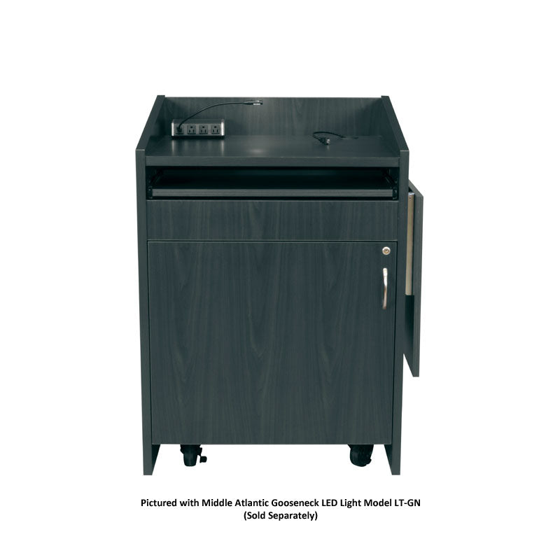 Middle Atlantic L2 Lectern L2LDC2FCMGE, mobile lectern front view