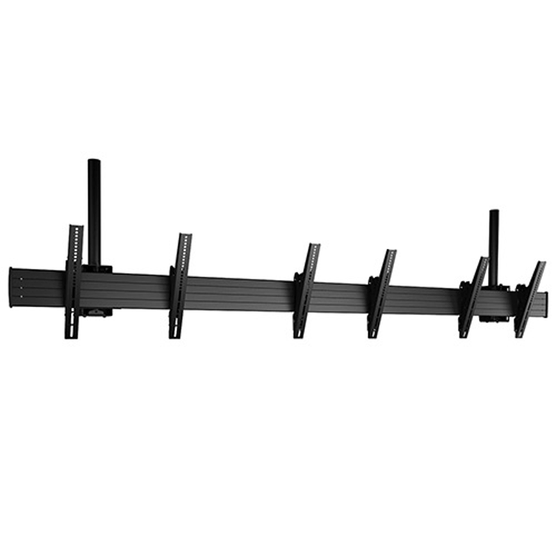 Chief FUSION Large Menu Board Ceiling Mount LCM3X1U, multi-display rail mount front view
