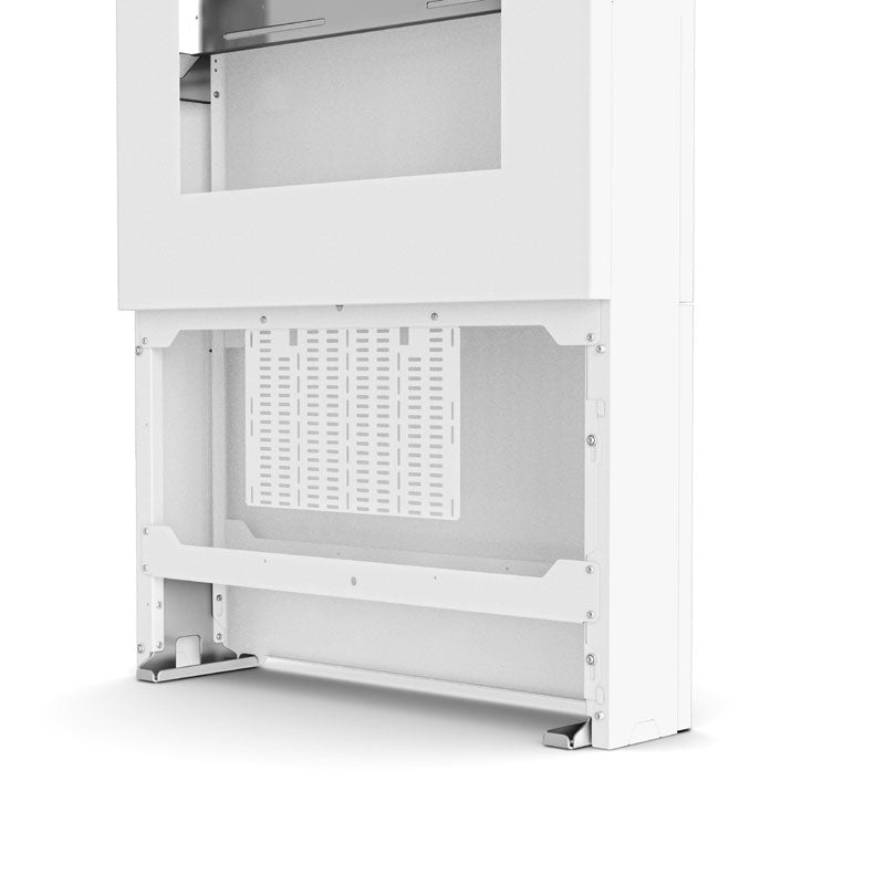 Chief Impact Floor Kiosk LF47UWP-B2B, outdoor display enclosure rear interior view