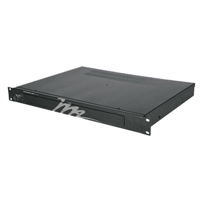 Middle Atlantic Retractable Rackmount Light Shelf LT-1R, rackmount media player front three-quarter view