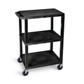 H. Wilson 3-Shelf Mobile Tuffy Busing Cart (Black) WT34S