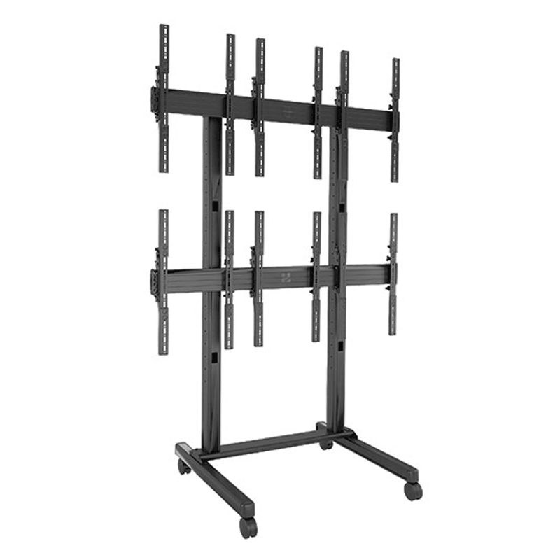 Chief FUSION 3x2 Micro Adjustable Portrait Video Wall Cart LVM3X2UP