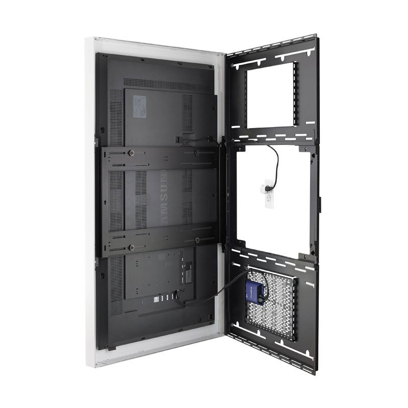 Chief Impact On-Wall Kiosk LW75UWP, outdoor display enclosure open front view