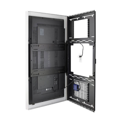 Chief Impact On-Wall Kiosk LW75UWP, outdoor display enclosure open front view