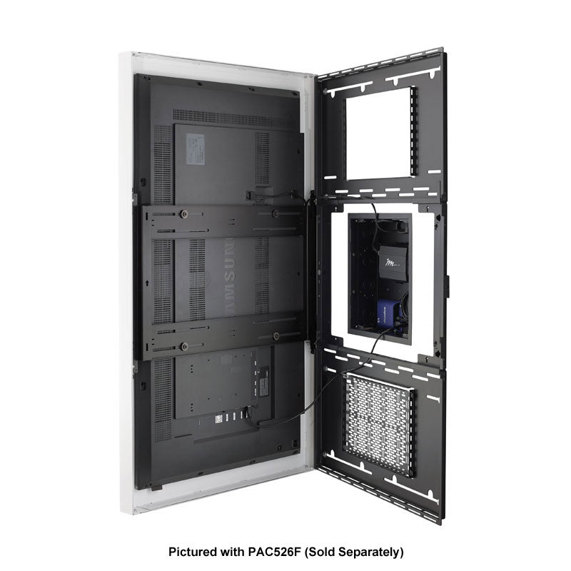 Chief Impact On-Wall Kiosk LW75UWP, outdoor display enclosure open equipment view