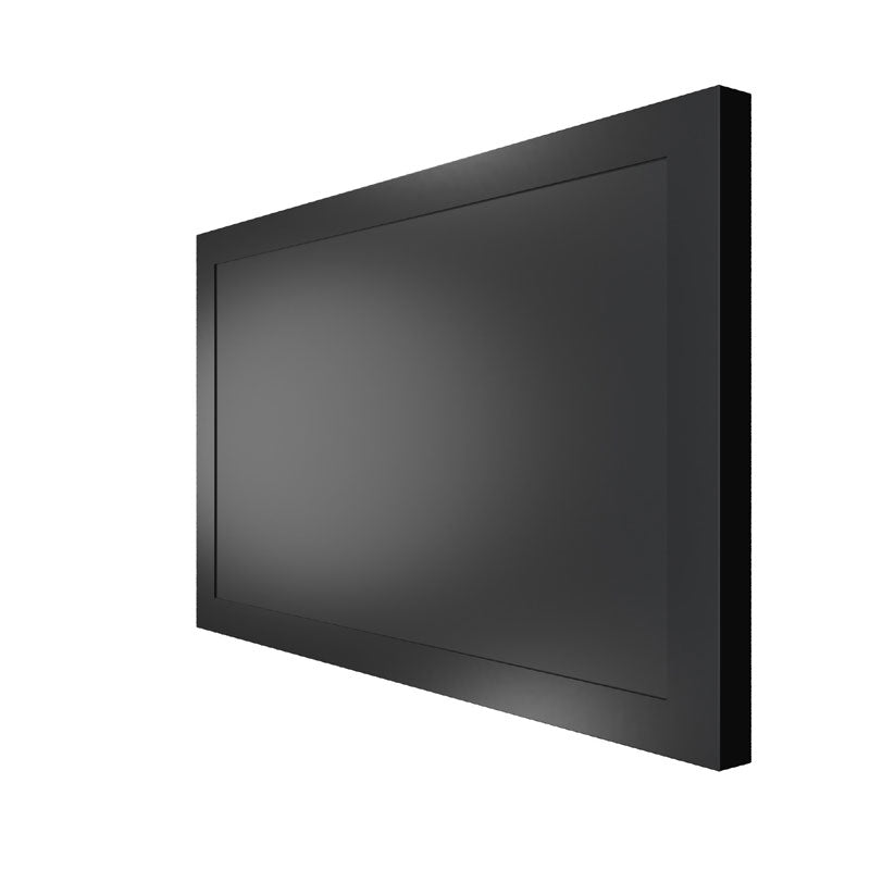 Chief Impact On-Wall Kiosk LW43UB, black framed panel angled view