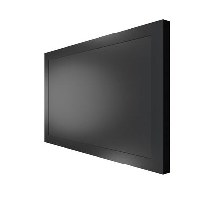 Chief Impact On-Wall Kiosk LW43UB, black framed panel angled view