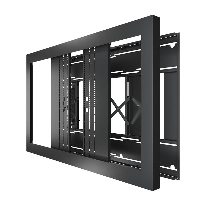 Chief Impact On-Wall Kiosk LW43UW, in-wall display enclosure open view