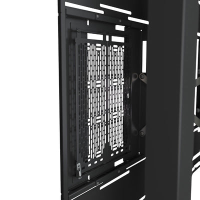Chief Impact On-Wall Kiosk LW43UW, in-wall enclosure ventilation detail