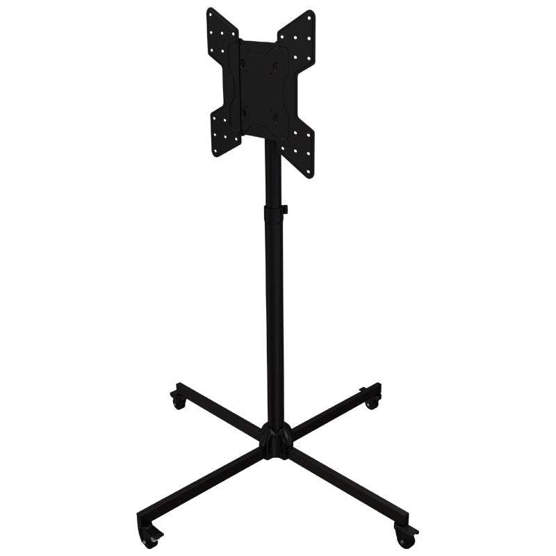 Crimson Collapsible Mobile Floor Cart for 32 to 63 inch Screens (Black) M46P