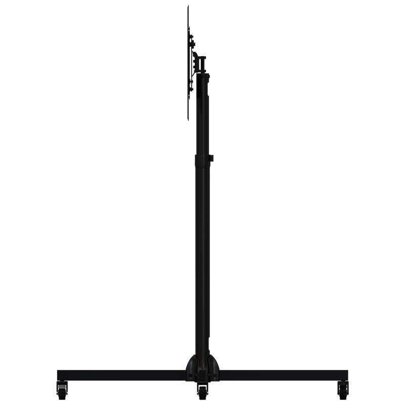 Crimson Large Collapsible Mobile TV Cart M46PC, mobile display stand side view