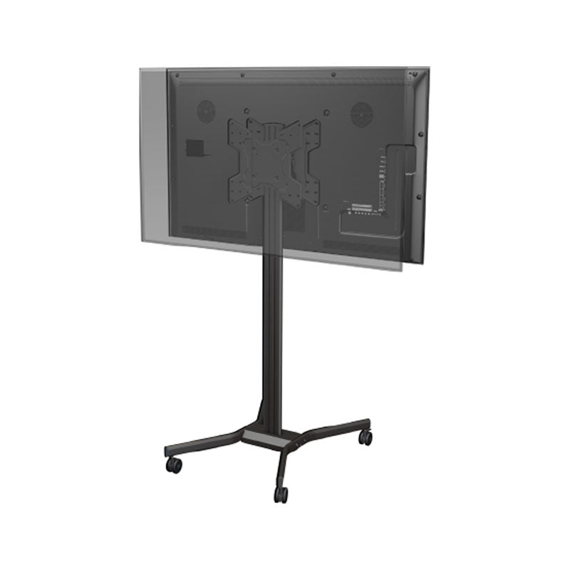 Crimson Large Mobile TV Cart M55DV, mobile display floor stand rear view