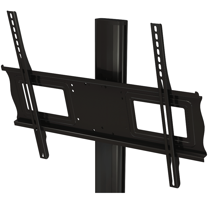 Crimson Large Adjustable Height TV Cart M631G, mobile display stand rear mounting plate