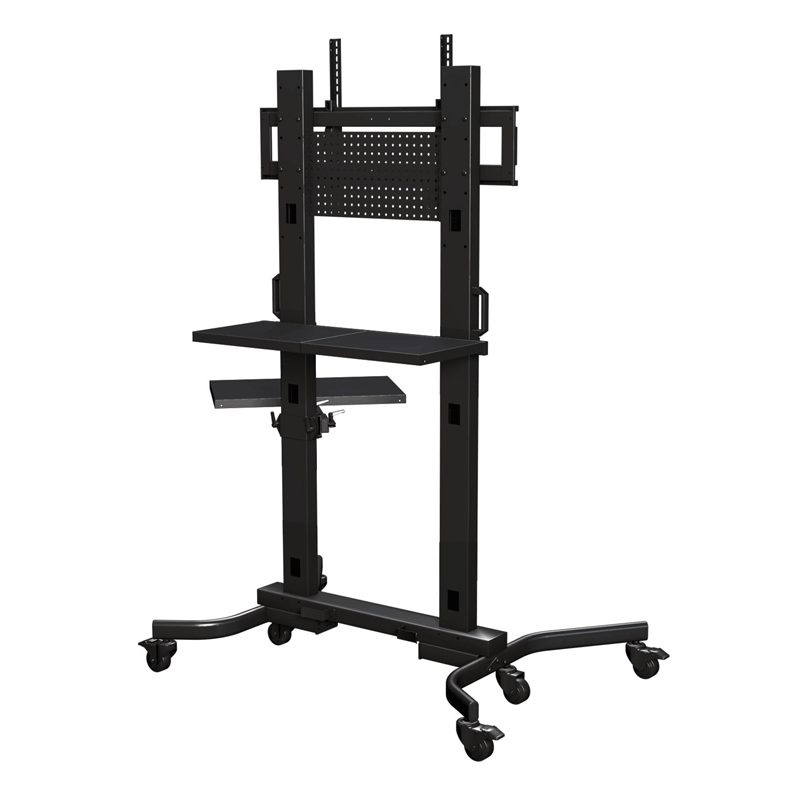 Crimson XL Heavy Duty TV Cart M90LTZ, mobile display cart front view