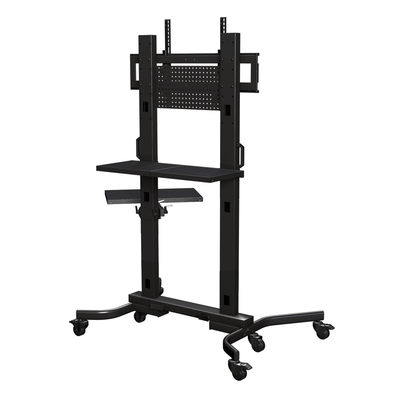 Crimson XL Heavy Duty TV Cart M90LTZ, mobile display cart front view