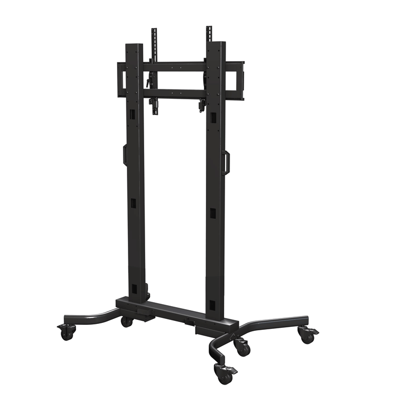 Crimson Extra Large Heavy Duty Mobile TV Cart M90, mobile display stand rear view
