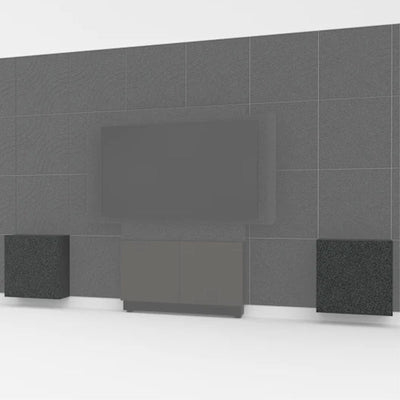 Middle Atlantic ADA Comp 2x2 Wall Tile ADA-WT-8IN-CHG, acoustic wall panels installed front view