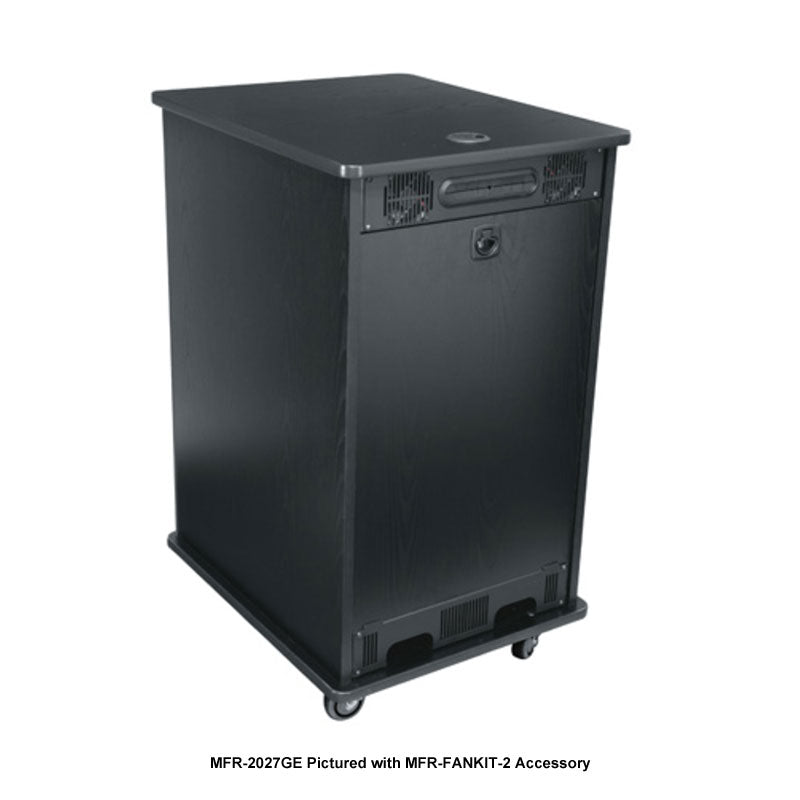 Middle Atlantic Mobile Rack MFR-1627GE, mobile equipment rack rear view