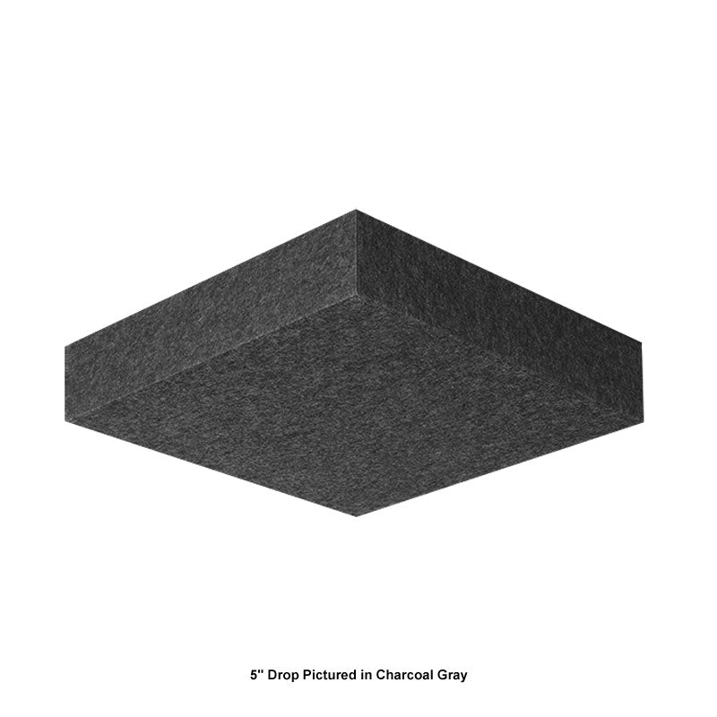 Middle Atlantic Nivo 2x2 Acoustic Ceiling Tile AUNV221DG2CHG, charcoal acoustic ceiling cloud panel