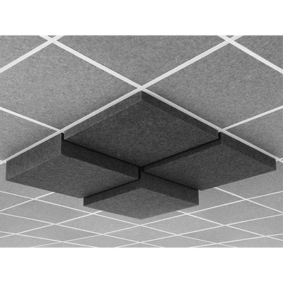 Middle Atlantic Nivo 2x2 Acoustic Ceiling Tile AUNV221DG2CHG, acoustic ceiling cloud panels installed grid view