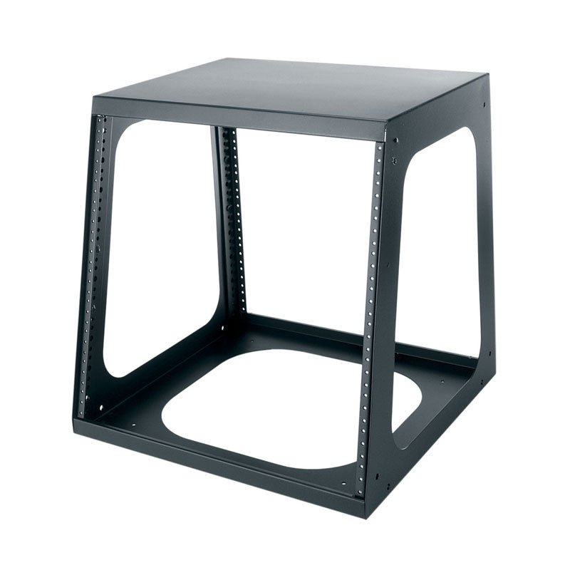 Middle Atlantic Slim 2 Sloped Desktop Rack 2-10, open-frame equipment rack front view