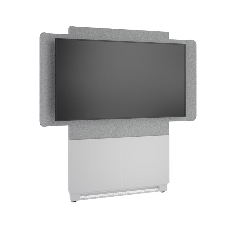 Middle Atlantic Forum Display Wall Stand FM-DS-4875FW-BD8W, display stand with acoustic surround front view