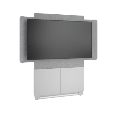 Middle Atlantic Forum Display Wall Stand FM-DS-4875FW-BD8W, display stand with acoustic surround front view
