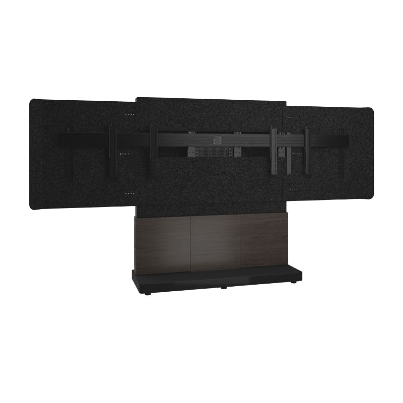 Middle Atlantic Forum Display Stand FM-DS-6675FS-JA3B, rear of a display installed on a floor stand