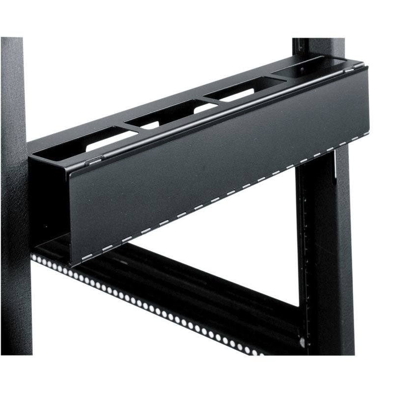 Middle Atlantic Hinged Horizontal Cable Manager HHCM-2, rack-mounted sliding equipment shelf with front panel closed