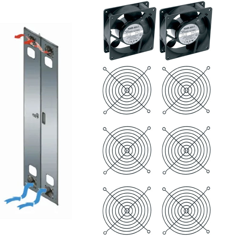 Middle Atlantic KO Series Split Rear Door Fan Kit (190 CFM) KO-CRD-FAN
