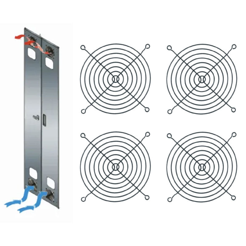 Middle Atlantic KO Series Split Rear Door Fan Guard Kit, KO-CRD-VT
