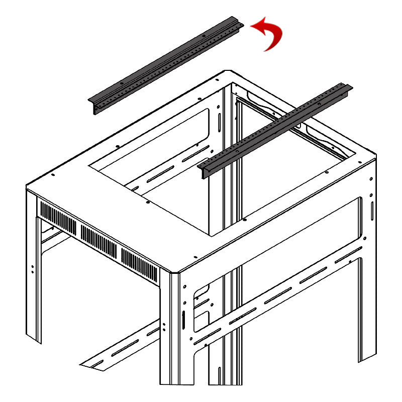 Middle Atlantic Top Rail (WRK, MRK, VRK, VMRK, or DRK Racks) MW-TR