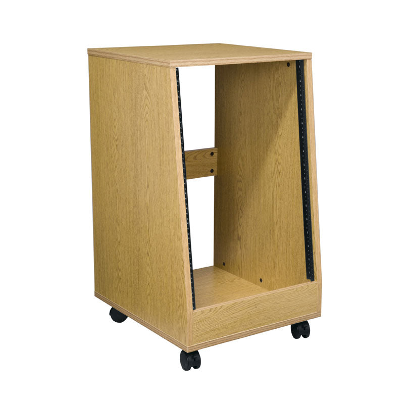 Middle Atlantic Sloped Rolling Rack (16 RU, Oak) OSR16