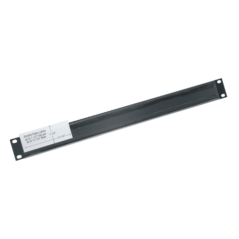 Middle Atlantic Blank Panel (1 RU, Alum, Flanged, ID Strip) PBL1-ID