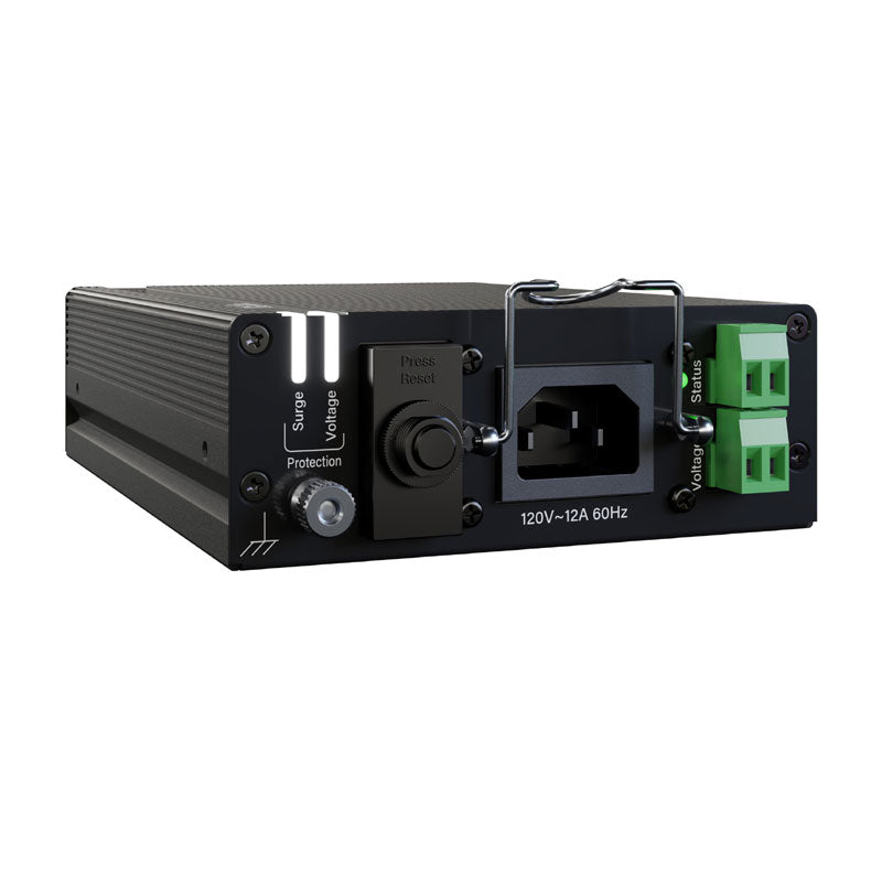 Middle Atlantic NEXSYS Compact Power PDX-215C, power supply module rear three-quarter view