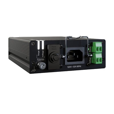 Middle Atlantic NEXSYS Compact Power PDX-215C, power supply module rear three-quarter view