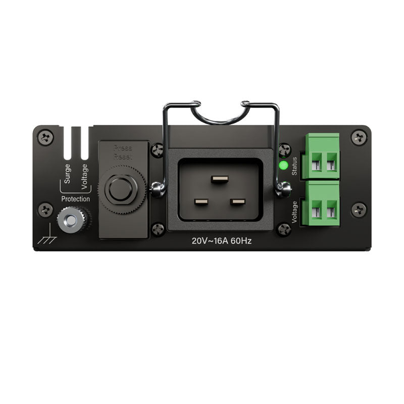 Middle Atlantic NEXSYS Compact Power PDX-220C-SP, power controller rear inlet and control panel