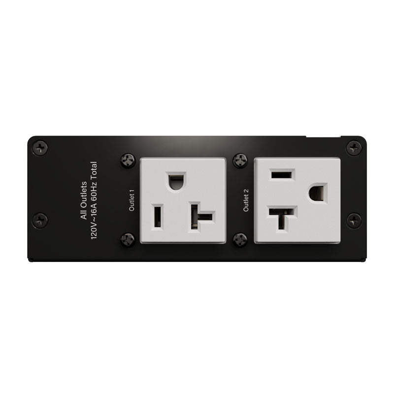 Middle Atlantic NEXSYS Compact Power PDX-220C-SP, dual-outlet power controller faceplate