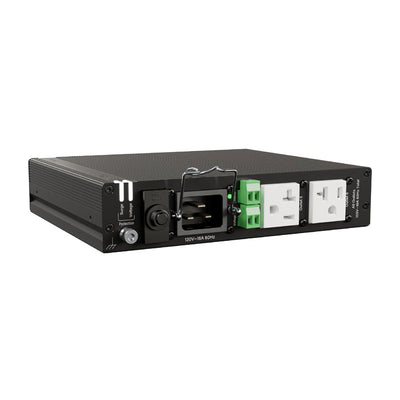 Middle Atlantic NEXSYS Compact Power PDX-620C, dual-outlet power module perspective view