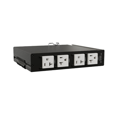 Middle Atlantic NEXSYS Compact Power PDX-620C, four-outlet power module angled view