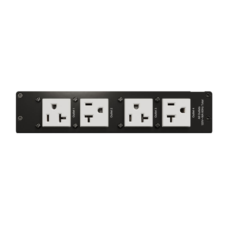 Middle Atlantic NEXSYS Compact Power PDX-620C, four-outlet power panel front view