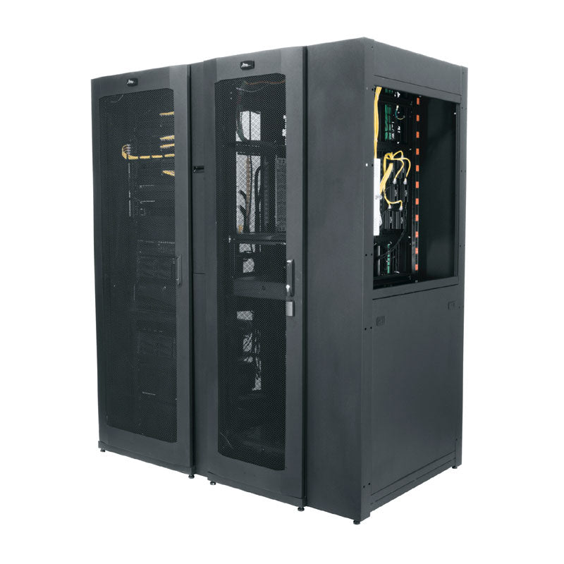 Middle Atlantic End Cable Chase SNE-CCE12-4542, enclosed server cabinets front three-quarter view