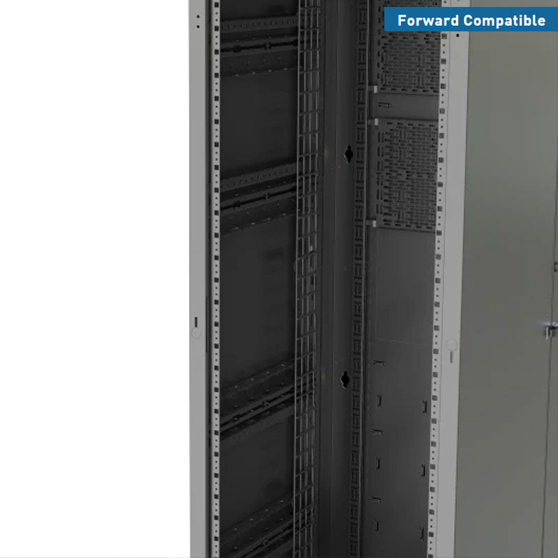 Middle Atlantic Large Pivoting Wall Rack SR-24-32, open rack cabinet interior view