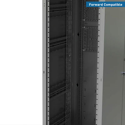 Middle Atlantic Large Pivoting Wall Rack SR-24-32, open rack cabinet interior view