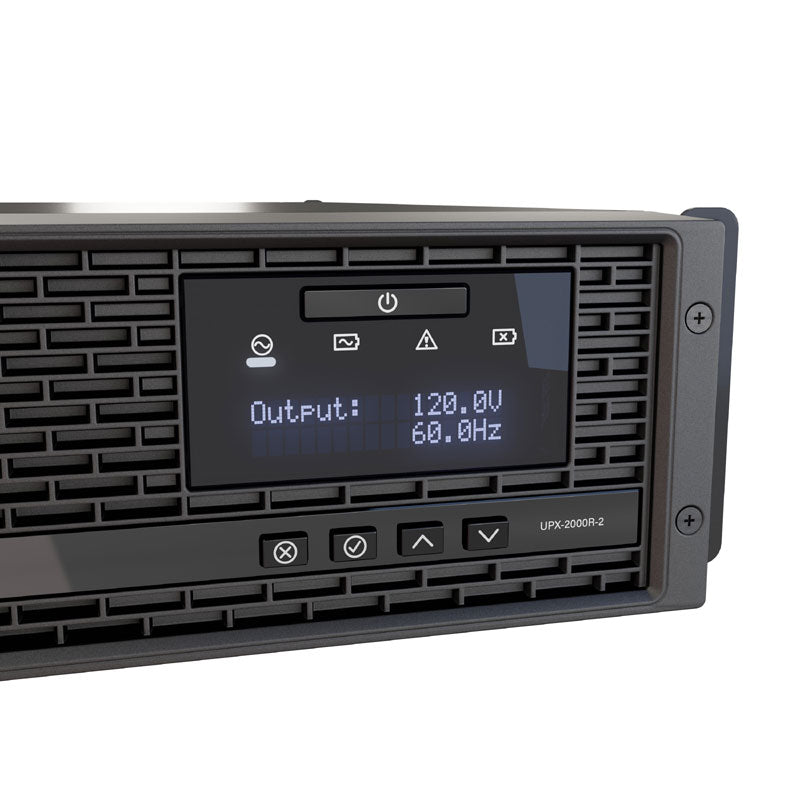 Middle Atlantic NEXSYS UPS Backup Power UPX-2000R-2, rack-mount UPS control panel