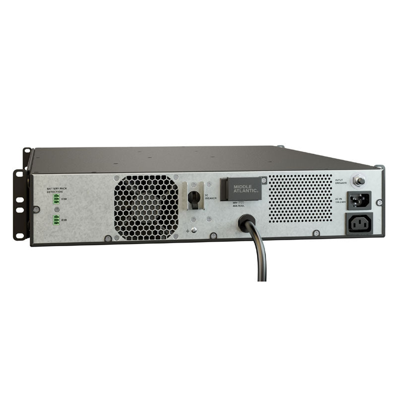 Middle Atlantic NEXSYS UPS Expandable Run Time Unit UPX-EXPANRUN-20, rackmount UPS rear panel