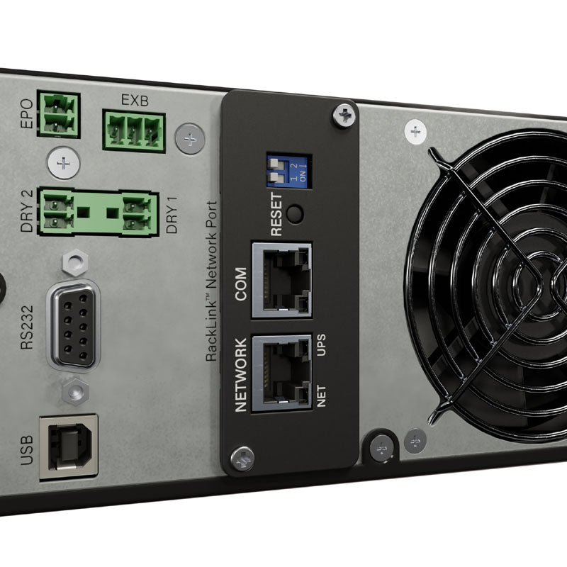 Middle Atlantic NEXSYS UPS Backup Power UPX-RLNK-1500R-2, rackmount UPS communication ports detail