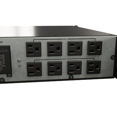 Middle Atlantic NEXSYS UPS Backup Power UPX-RLNK-2000R-2, rackmount UPS outlet bank detail
