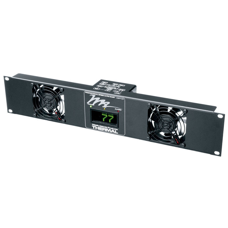 Middle Atlantic Ultra Quiet Fan (2RU, 50 CFM, Display) UQFP-2D